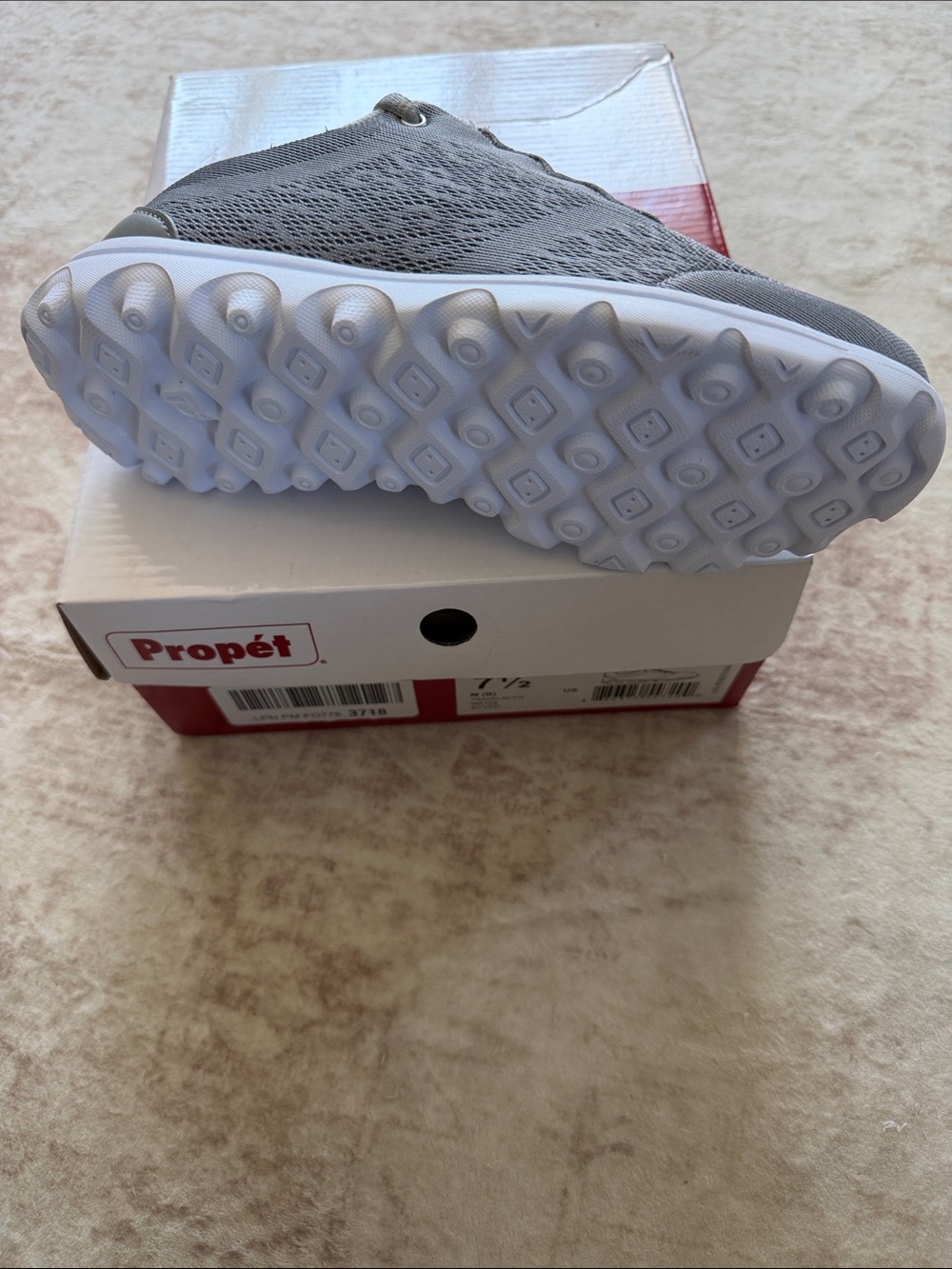 Propet Women's Travelactiv Silver Mesh Lace-Up Sneakers - Picture 5 of 6
